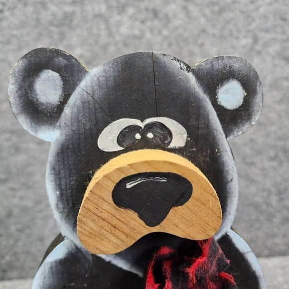 Handmade Paper Towel Holder Wood‎ Bear Holding Trout Fisherman Cabin Country - Picture 4 of 12